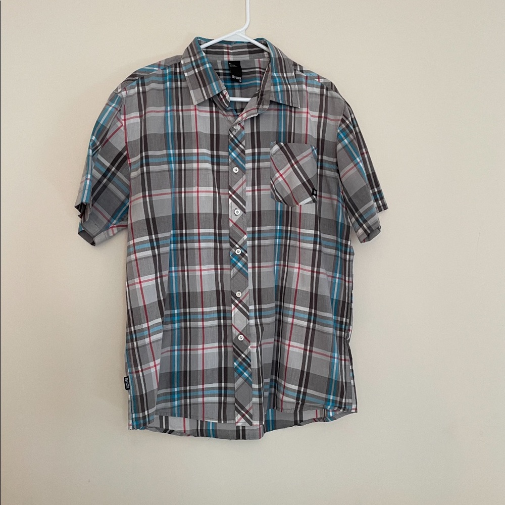Zoo York Collard Flannel Button Down Mens Size XLarge